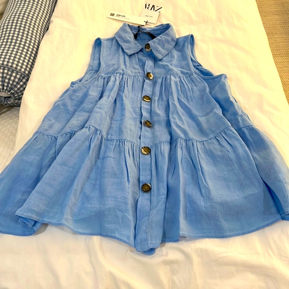 Zara brand new linen tank, size XS